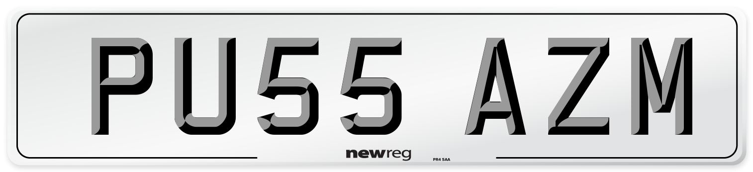 PU55 AZM Number Plate from New Reg